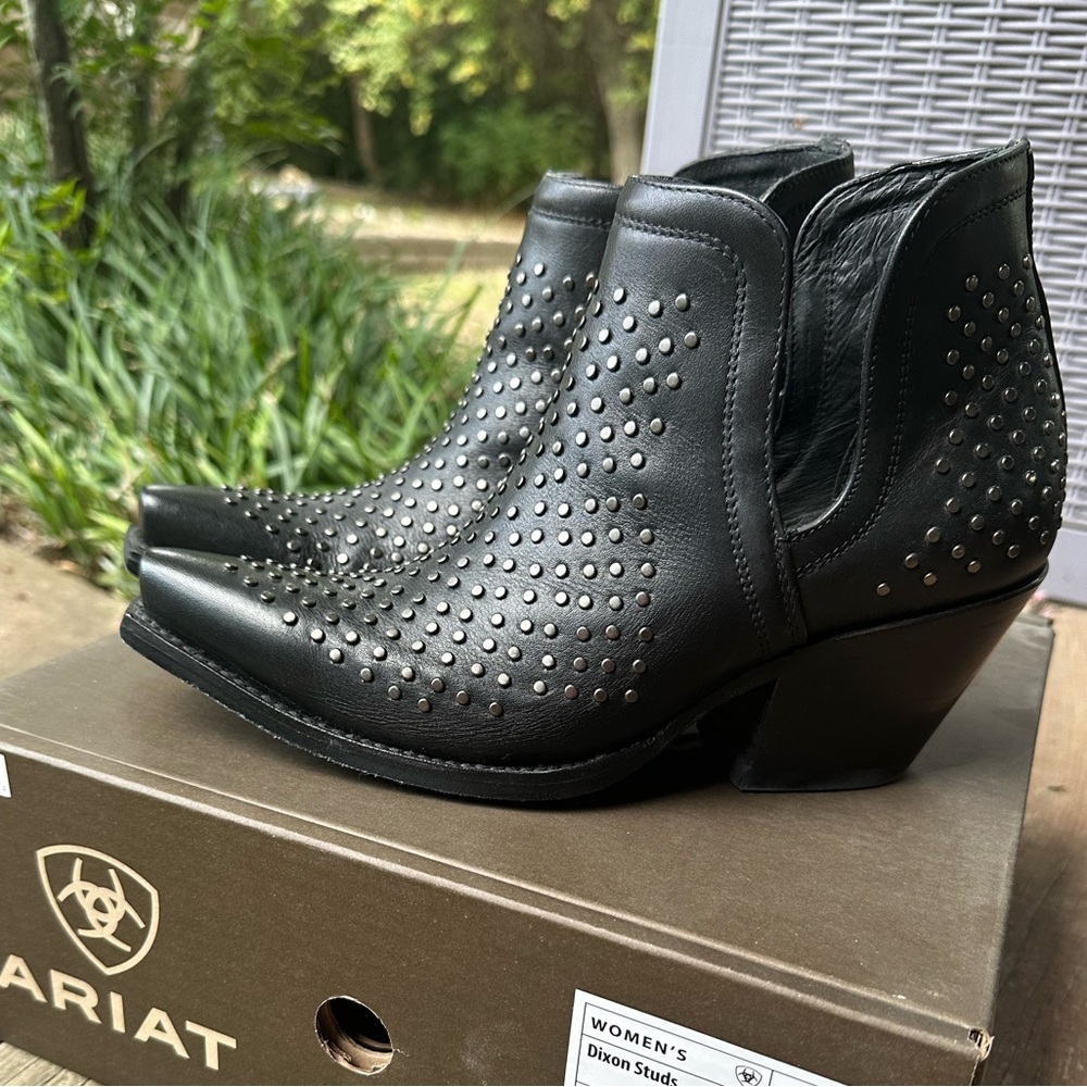 Ariat Women's Black Studded Ankle Booties